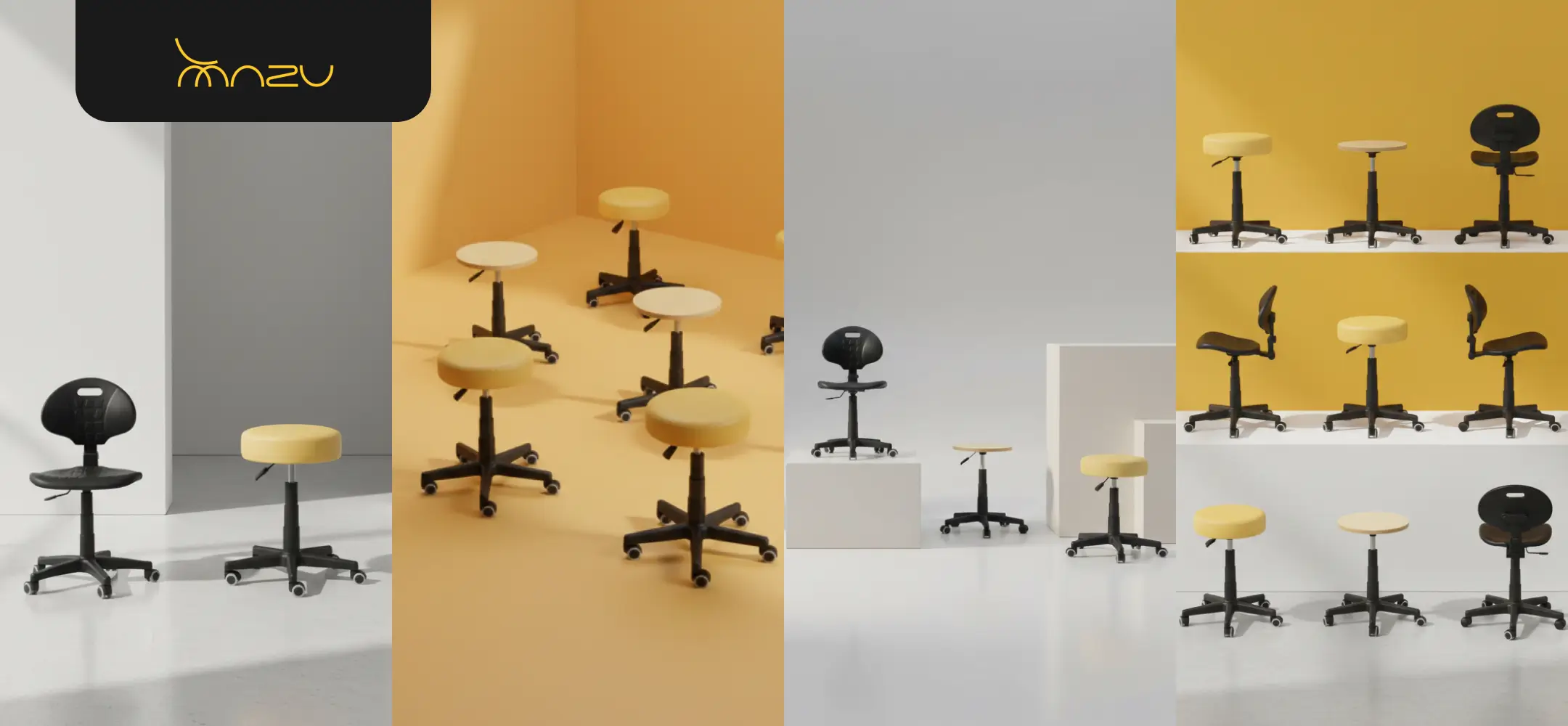 Taborety obrotowe Mazu