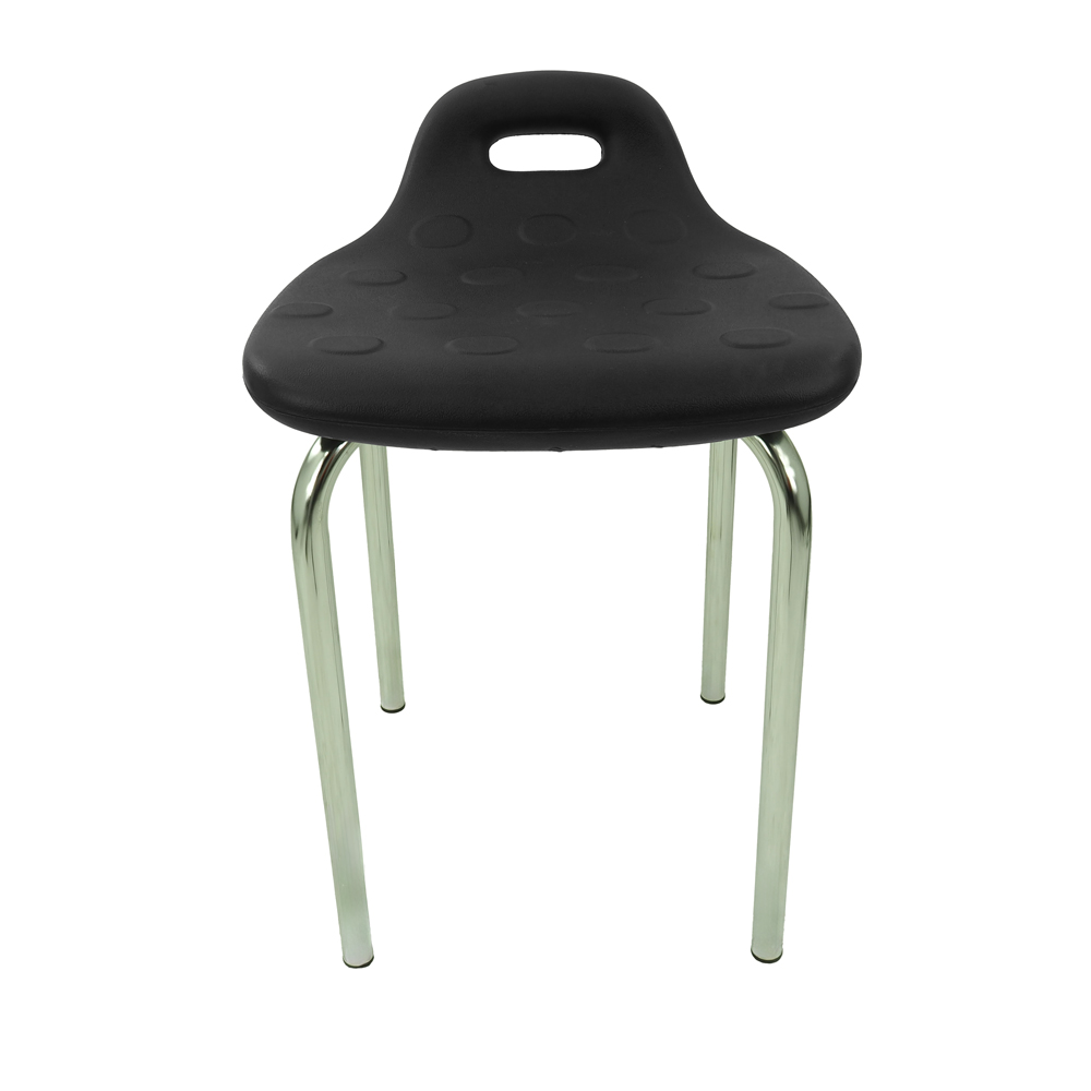 taboret stacjonarny poliuretanowy pu2 stelaz chromowany
