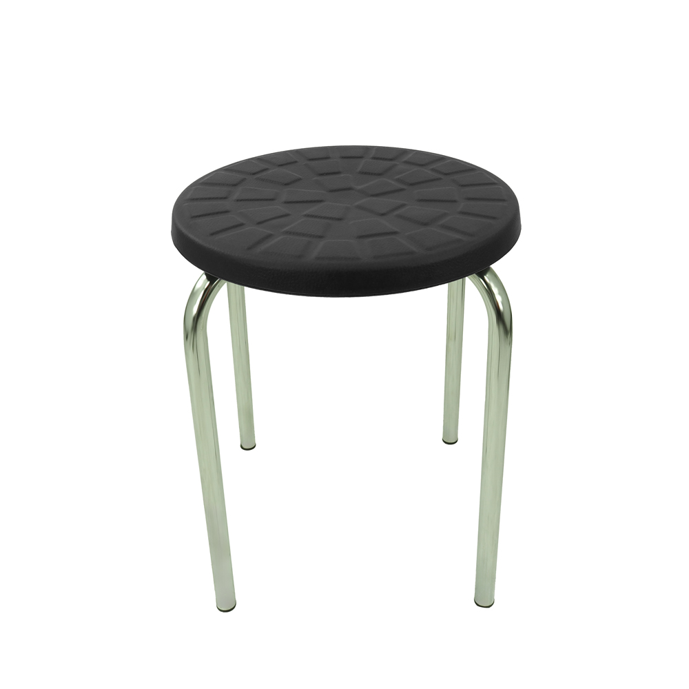 taboret stacjonarny poliuretanowy pu3 stelaz chromowany