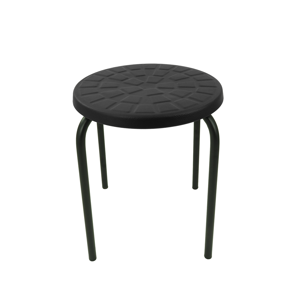 taboret stacjonarny poliuretanowy pu3 stelaz czarny